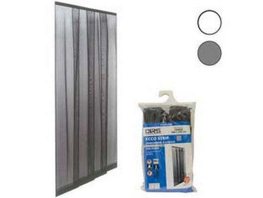 zanzariera a strisce ecco strip per porta - cm.140x250 grigia cod:ferx.fer409438