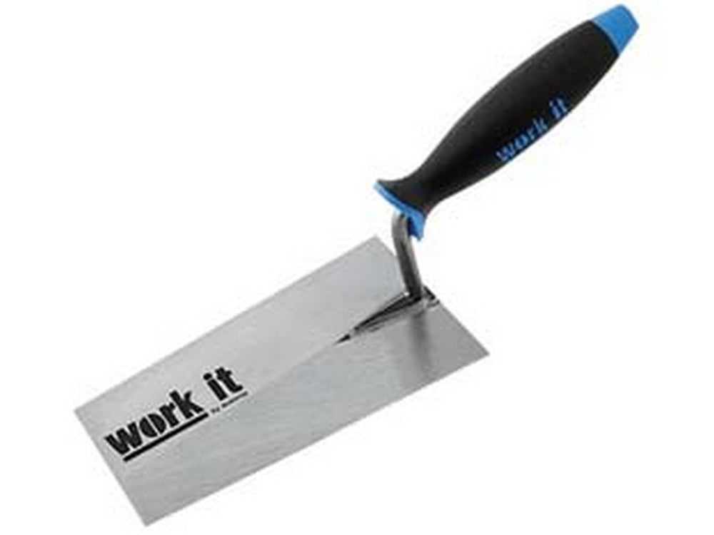 cazzuola work-it punta quadra manico in gomma - mm.190 cod:ferx.fer426626