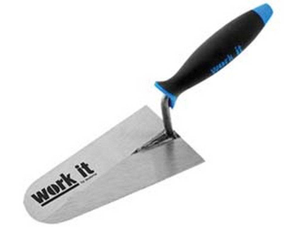 cazzuola work-it punta tonda manico in gomma - mm.160 cod:ferx.fer409681