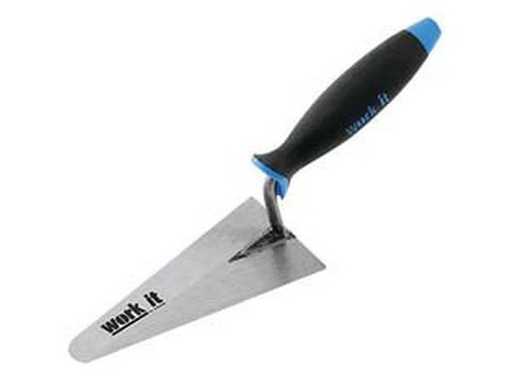 cazzuolino work-it punta tonda manico in gomma - mm.140 cod:ferx.fer409834