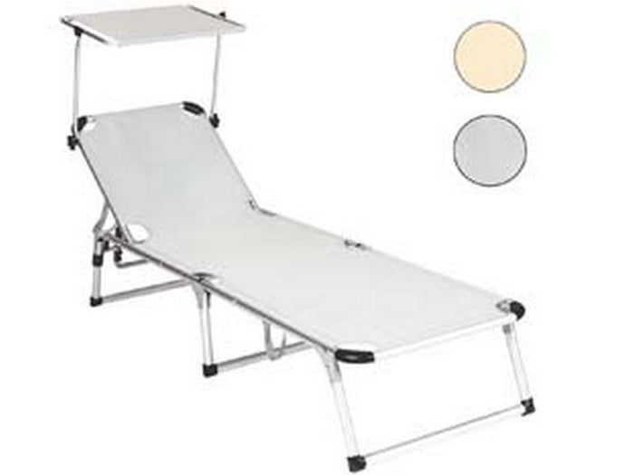 lettino in alluminio con parasole rodi cod:ferx.fer409872