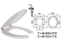 sedile wc in termoindurente per disabili "help" bianco cerniere inox  cod:ferx.fer410755