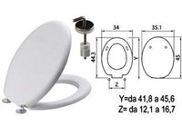 sedile wc in termoindurente "tango" bianco cerniere inox h057 cod:ferx.fer410779