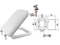 sedile wc in termoindurente "double" bianco cerniere in metallo cod:ferx.fer410793