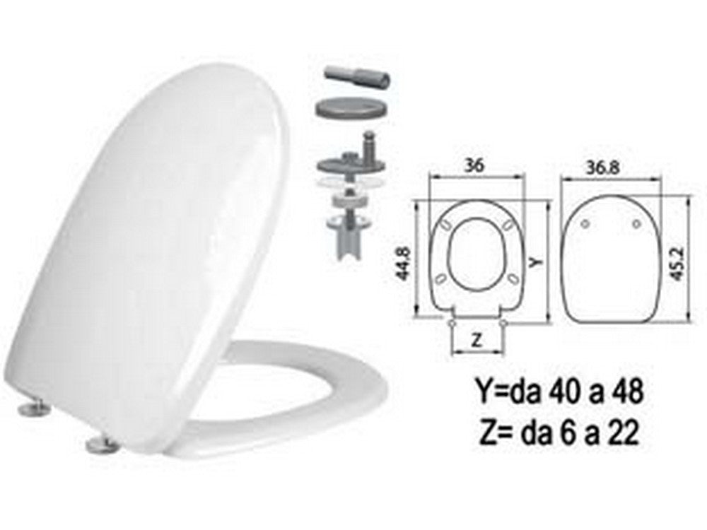 sedile wc in termoindurente "aqua" cerniere inox h341 cod:ferx.fer410823