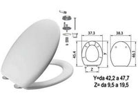 sedile wc in termoindurente "mambo" bianco cerniere inox h050 cod:ferx.fer410861