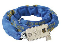 lucchetto corazzato morso con catena quadra in acciaio speciale - cm.150 (1.4238) cod:ferx.fer414937