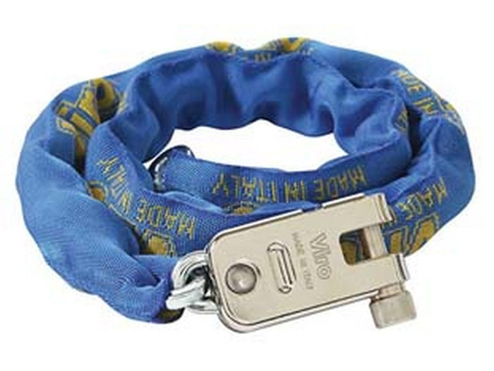 lucchetto corazzato morso con catena quadra in acciaio speciale - cm.120 (1.4236) cod:ferx.fer414920