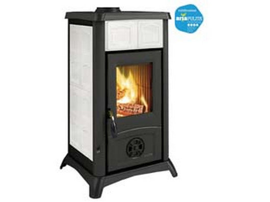 stufa a legna gemma elegance 6 kw bianco infinity - misure cm.46x49,5x84h. - peso kg.85 cod:ferx.fer415262