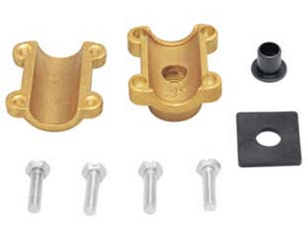 presa a staffa in ottone per tubo - uscita filetto f 1/2" x 1" cod:ferx.fer416412