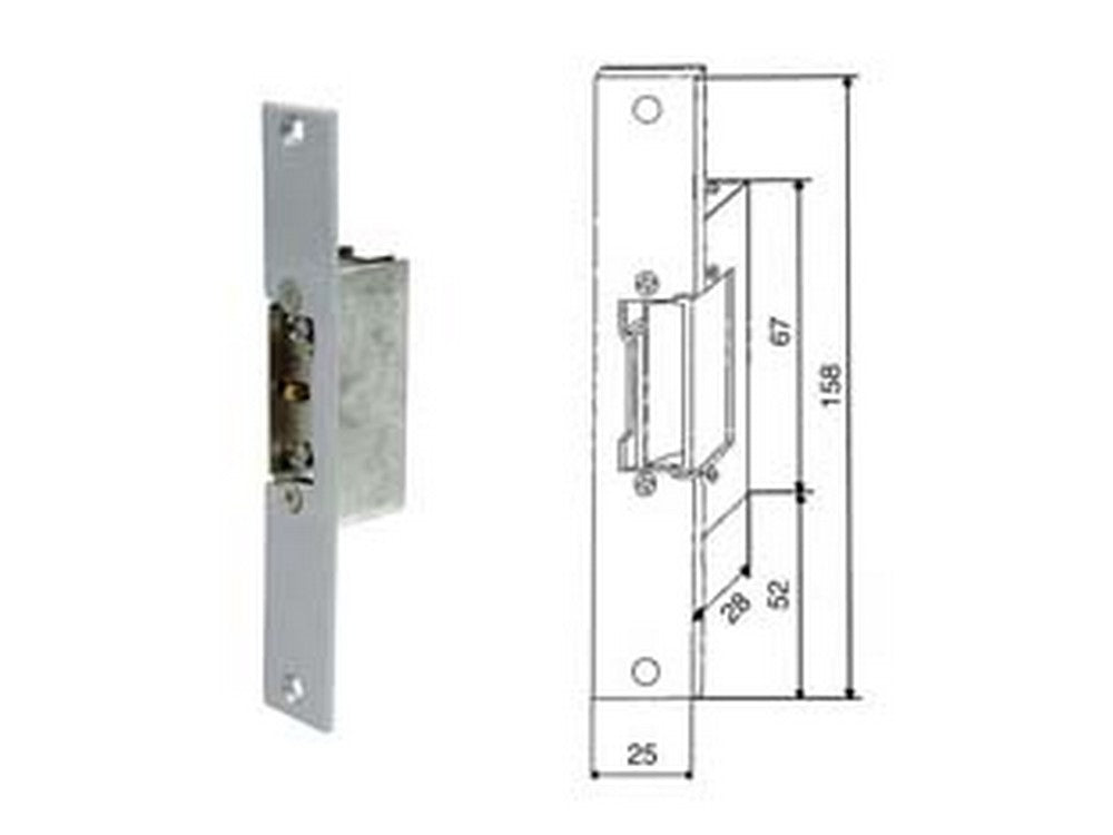 incontri elettrici scrocco reversibile 9520 - frontale corto cod:ferx.fer417204