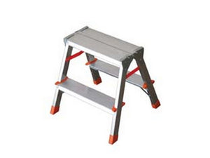 scala doppia salita in alluminio filo - 3 gradini cm.46x16,5x62h kg.3 (fi-3) cod:ferx.fer417266