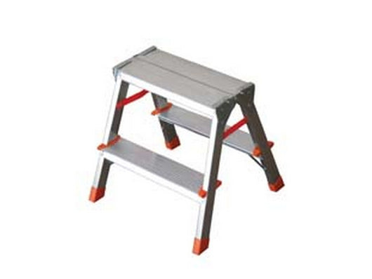 scala doppia salita in alluminio filo - 2 gradini cm.43x16,5x40h kg.2 (fi-2) cod:ferx.fer417259