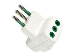 adattatore triplo 2 poli + terra 10a bianco "linea garanti" - bianco 82620- cod:ferx.fer419802