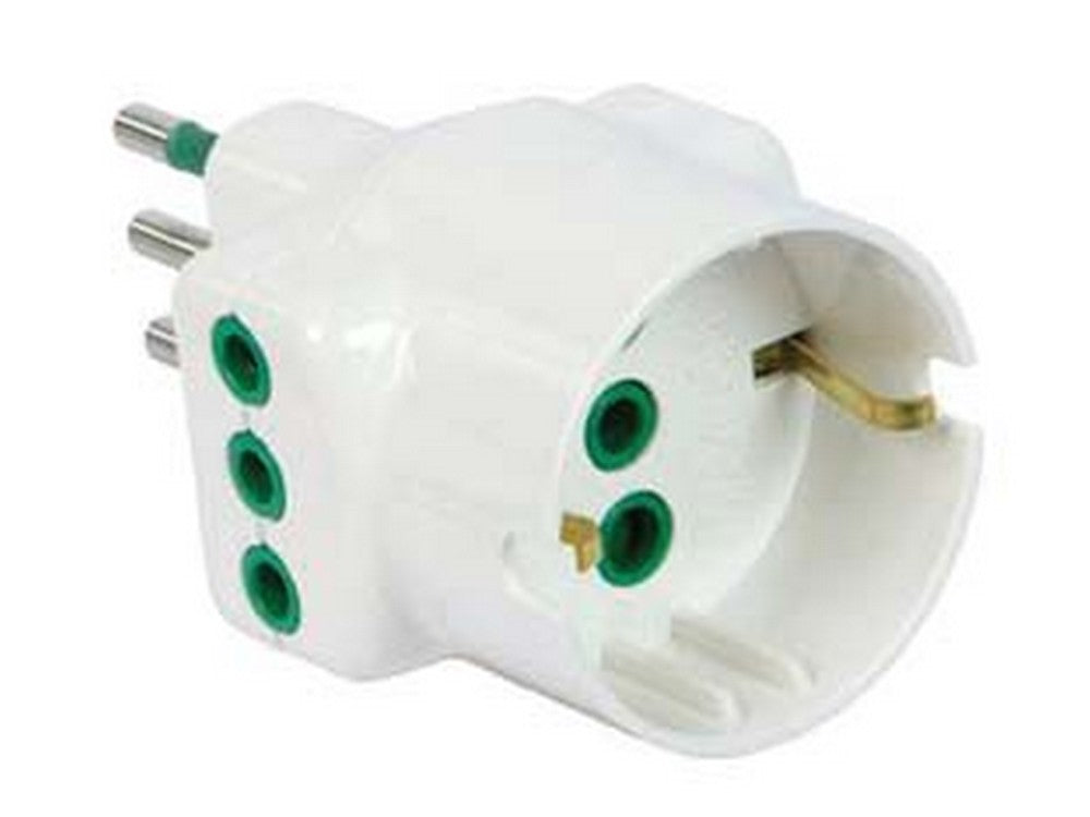 adattatore triplo 2p+t schuko bipasso bianco "linea garanti" - bianco 82670 cod:ferx.fer419833
