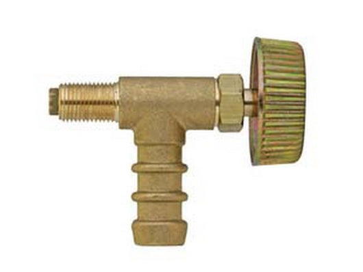 rubinetto a spillo portagomma metano per fornelloni - portagomma entrata ? mm.14 - uscita maschio 10x1 cod:ferx.fer423380