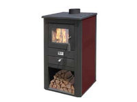 stufa a legna pallade 10,7 kw bordeaux - misure cm.50x41x86h. - peso kg.58 cod:ferx.fer424721