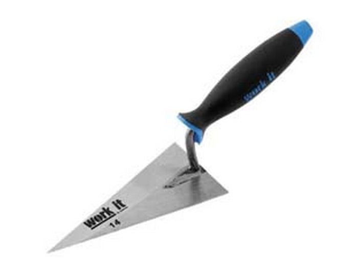 cazzuolino work-it punta acuta manico in gomma - mm.140 cod:ferx.fer426664