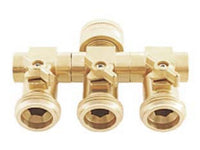 presa rubinetto in ottone tre uscite filettate cod:ferx.fer427692