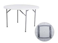 tavolo tondo pieghevole in hdpe - ? cm.122x74h. cod:ferx.fer428415