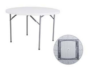 tavolo tondo pieghevole in hdpe - ? cm.122x74h. cod:ferx.fer428415