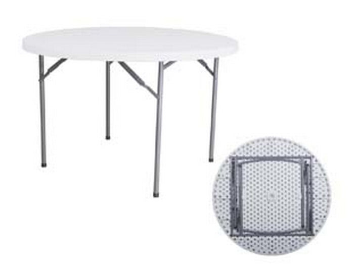 tavolo tondo pieghevole in hdpe - ? cm.122x74h. cod:ferx.fer428415