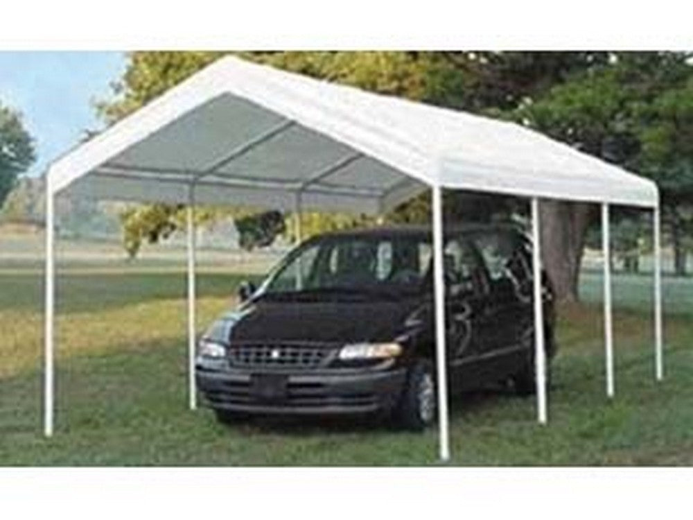 gazebo carport senza pareti laterali - mt.3x6 - colore bianco cod:ferx.fer428484