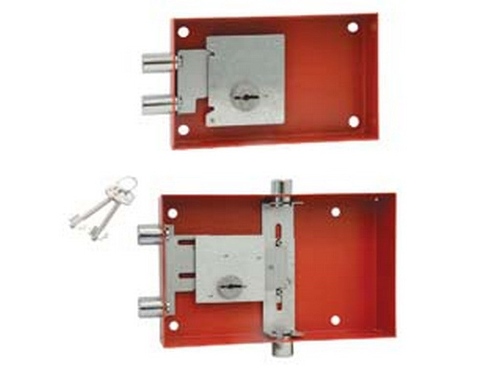 serratura con chiave a doppia mappa per cassaforte - x mod.800a,801a,801pa - 2 pist. lat. 135x105x33 cod:ferx.fer429429