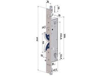 serratura triplice hooks in acc.inox profilo europeo per persiane 2143 - mm.30 (2143ai3030) cod:ferx.fer430364