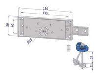 serratura laterale doppia mappa per serranda con catenaccio piegato 2215 - dx (2215dzb4508ab2) cod:ferx.fer430418