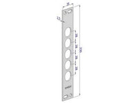 contropiastra per serrature porte blindate in acciaio inox interno 28 cp2500 - (cp2500xai28) cod:ferx.fer430487