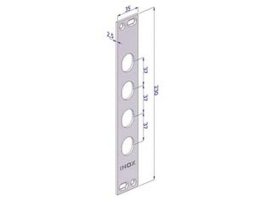 contropiastra per serrature porte blindate in acciaio inox interno 37 cp2500 - (cp2500xai37) cod:ferx.fer430494