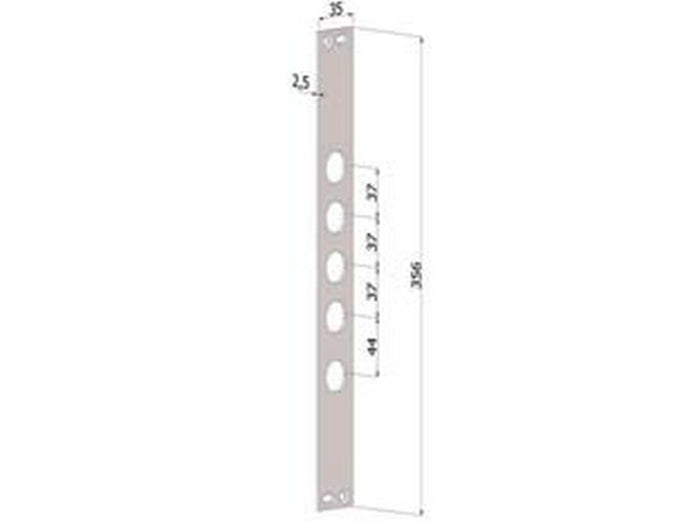 contropiastra per serrature porte blindate in acciaio inox interno 37 cp2530 - (cp2530xai37) cod:ferx.fer430517