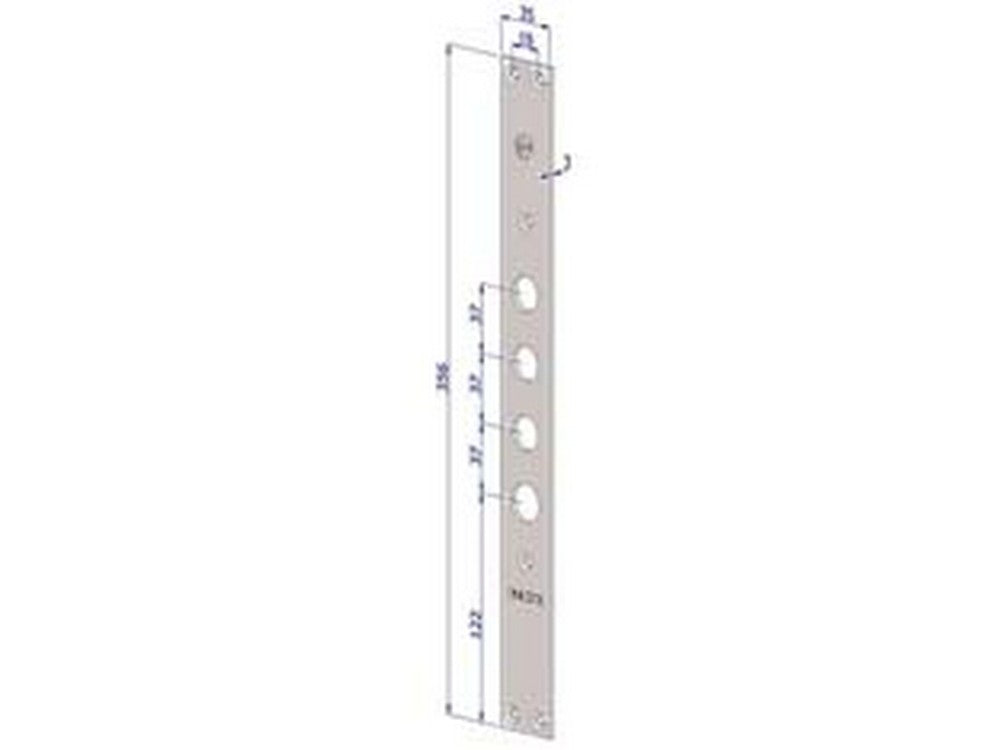 frontale per serrature porte blindate in acciaio inox interno 37 fr2500 - (fr2500xai37) cod:ferx.fer430531