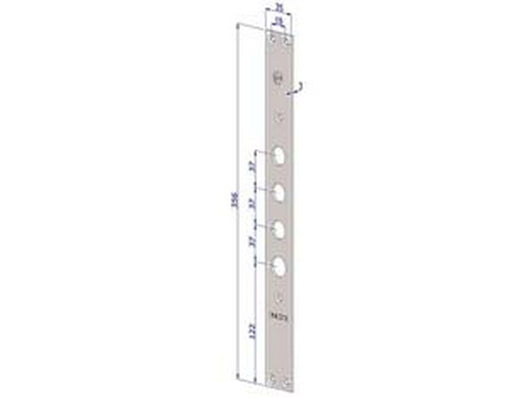 frontale per serrature porte blindate in acciaio inox interno 37 fr2500 - (fr2500xai37) cod:ferx.fer430531