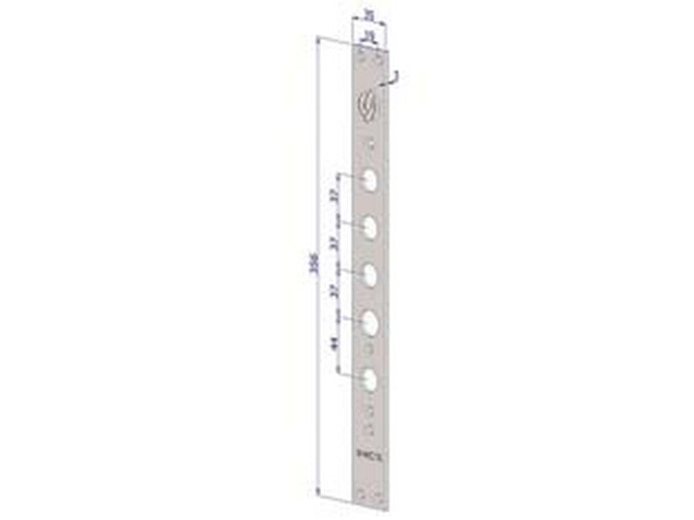 frontale per serrature porte blindate in acciaio inox interno 37 fr2530 - (fr2530xai37) cod:ferx.fer430555