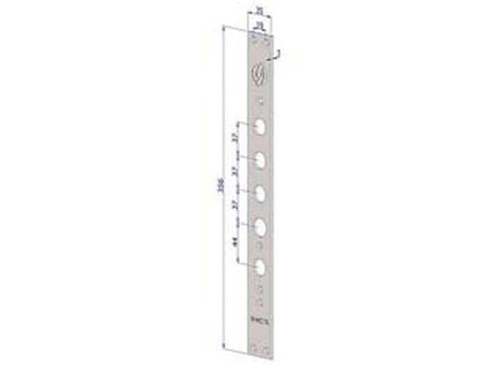 frontale per serrature porte blindate in acciaio inox interno 37 fr2530 - (fr2530xai37) cod:ferx.fer430555