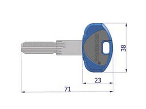 chiave grezza per cilindro evok1 - (0k11xnisboz) cod:ferx.fer430661