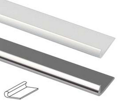 profilo unghietta in alluminio  - mm.18 mt.2 argento cod:ferx.fer432429