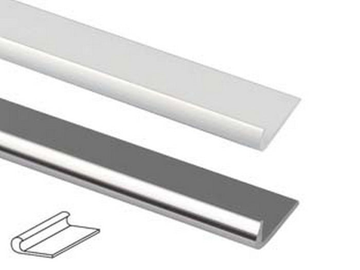 profilo unghietta in alluminio  - mm.18 mt.1 argento cod:ferx.fer432467