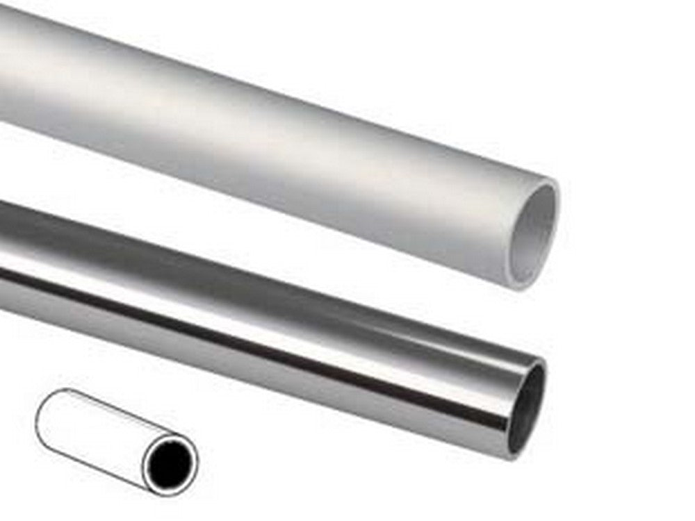 profilo tubo tondo in alluminio  - ø mm.12, mt.1 argento cod:ferx.fer432535