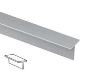 profilo a "t" in alluminio argento mt.1 - mm.15x15 cod:ferx.fer432603