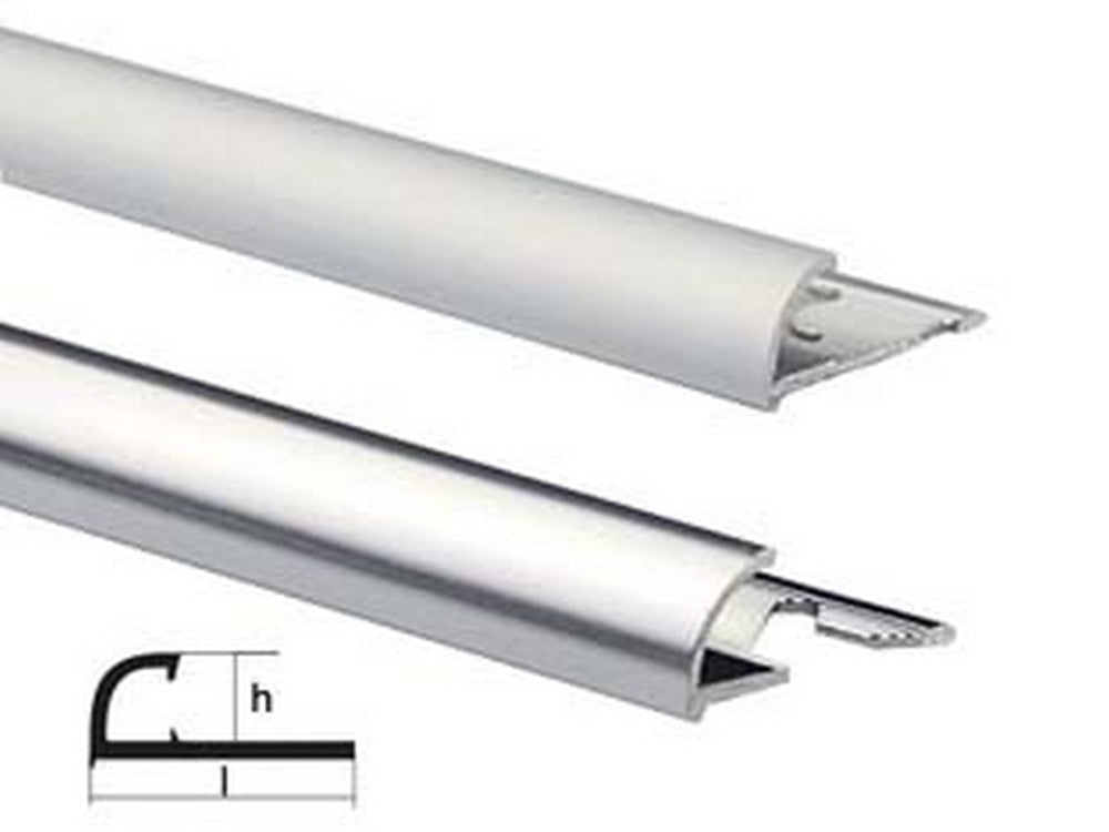 profilo rondalu mt.2,5 alluminio - mm.8 h.x24 l. alluminio argento cod:ferx.fer432719