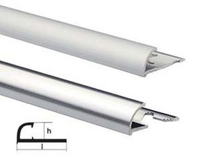 profilo rondalu mt.2,5 alluminio - mm.10 h.x24 l. alluminio argento lucido cod:ferx.fer432702