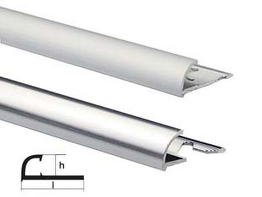 profilo rondalu mt.2,5 alluminio - mm.8 h.x24 l. alluminio argento lucido cod:ferx.fer432726