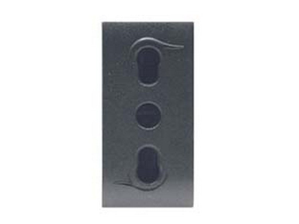 presa sicurezza bivalente "onda"  - 2 poli+terra 10/16a alveoli ø mm.4/5 (7 cod:ferx.fer433679