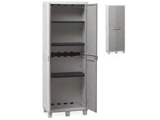 armadio tuttopiani a 2ante+3ripiani grigio chiaro/grigio tort. art.034 - cm.65x38x178h. cod:ferx.fer433952