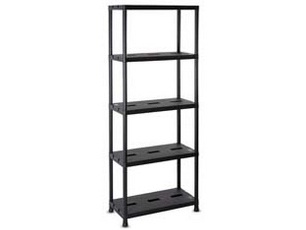 scaffale universal pro 73-5 per interni con 5 ripiani nero art.123 - cm.71x35x180h. cod:ferx.fer434003