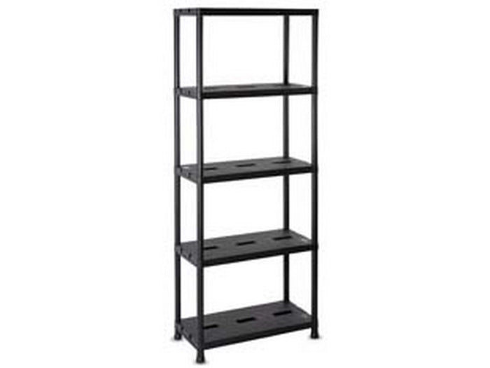 scaffale universal pro 73-5 per interni con 5 ripiani nero art.123 - cm.71x35x180h. cod:ferx.fer434003