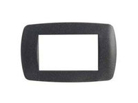 placca 4 posti "millennium" nera - 4 posti - mm.148x84h. (7844.t.n) cod:ferx.fer437868